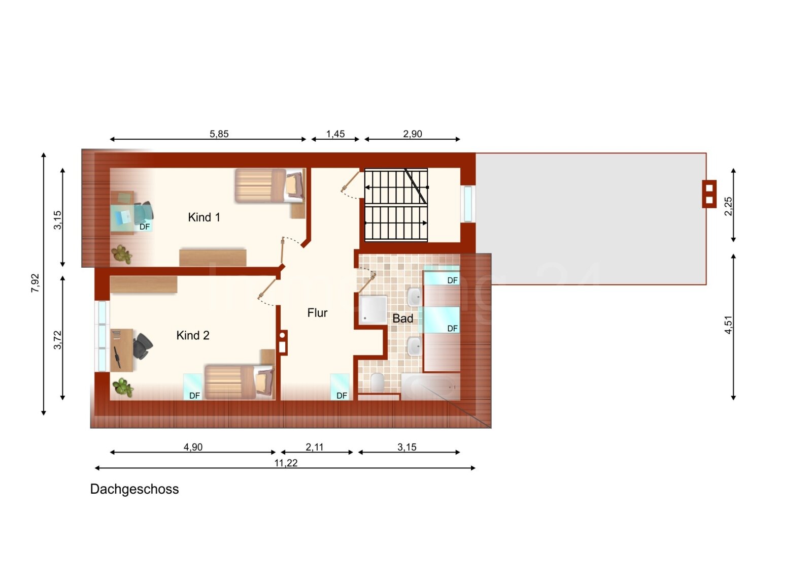 GRUNDRISS DACHGECHOSS